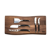 Ostknivar Laguiole black with serving board SET 5 SdV