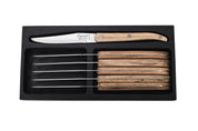 Grillknivar Laguiole Oak Wood slät SET 6 SdV