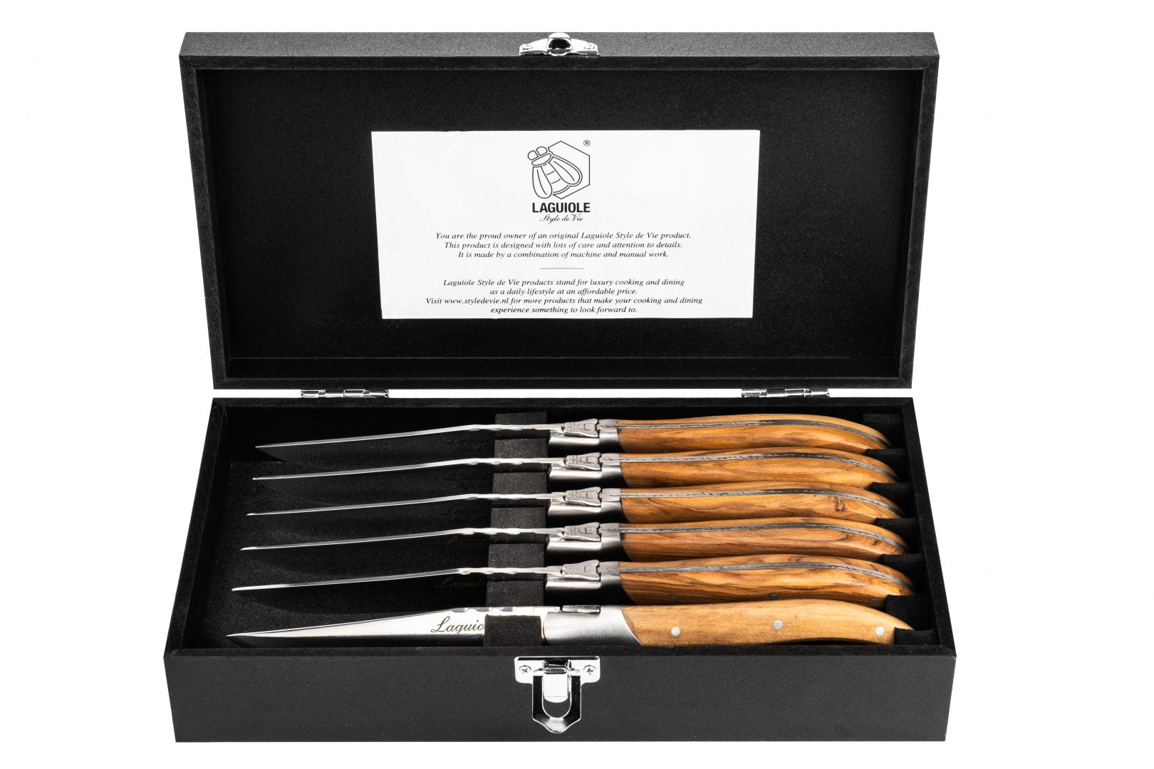 Grillknivar Laguiole Olive wood SET 6 SdV