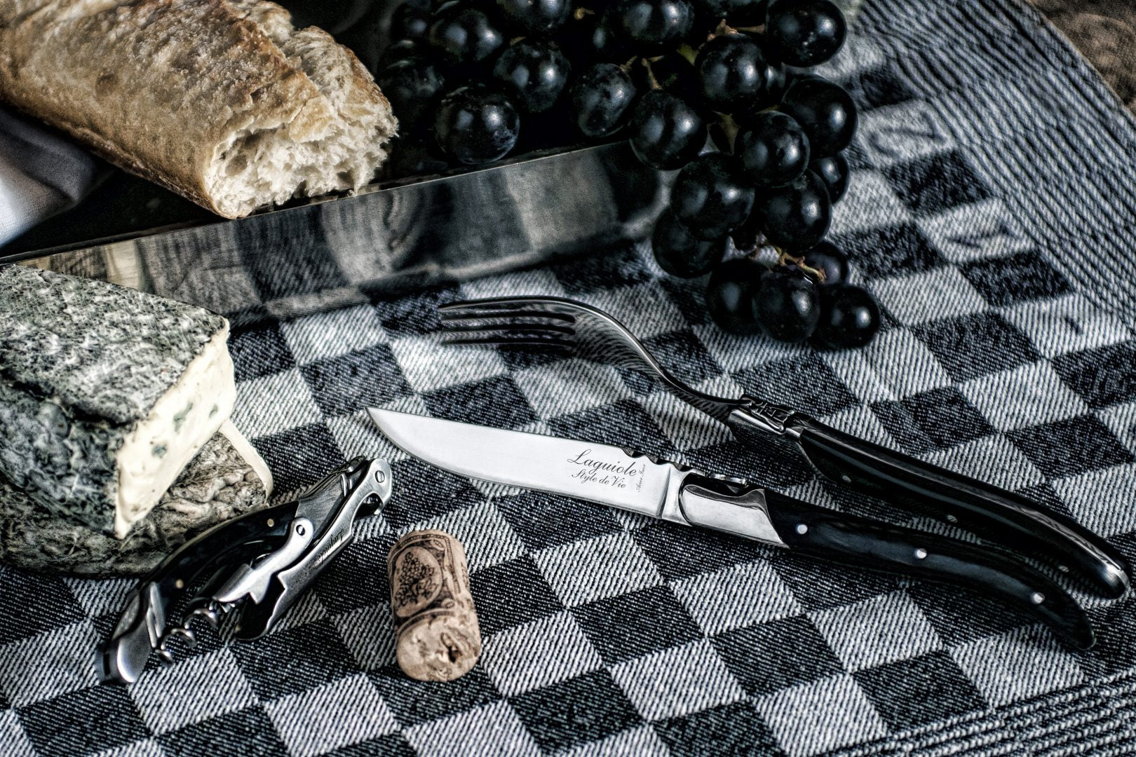 Grillknivar Laguiole Black Ebony SET 6 SdV