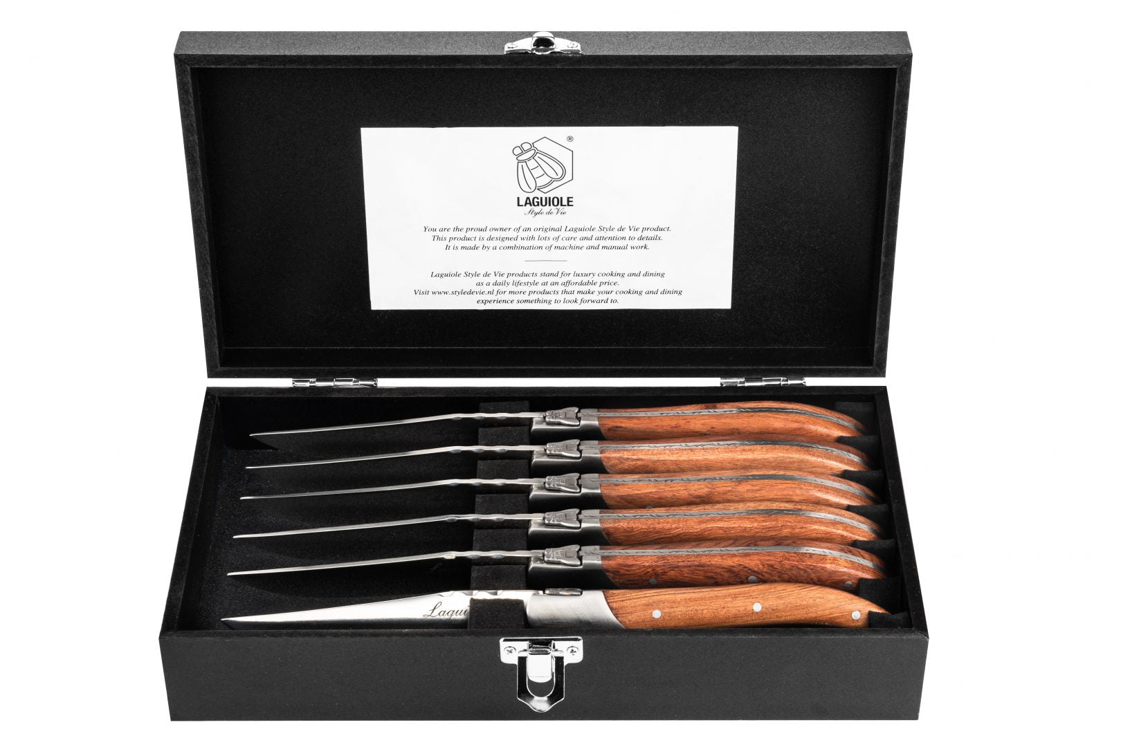 Grillknivar Laguiole Pakka Rose SET 6 SdV