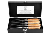 Grillknivar Laguiole Oak Wood Stonewash SET 6 SdV