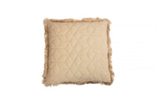 Day quilted velvet cushion fringes