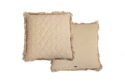 Day quilted velvet cushion fringes